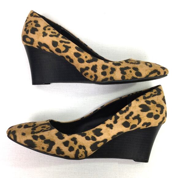 Kelly & Katie Laurene Chita Mob Wife Round Toe Fabric Slip On Wedge Heell 7.5M - Picture 7 of 14